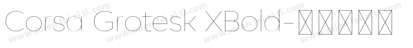 Corsa Grotesk XBold字体转换